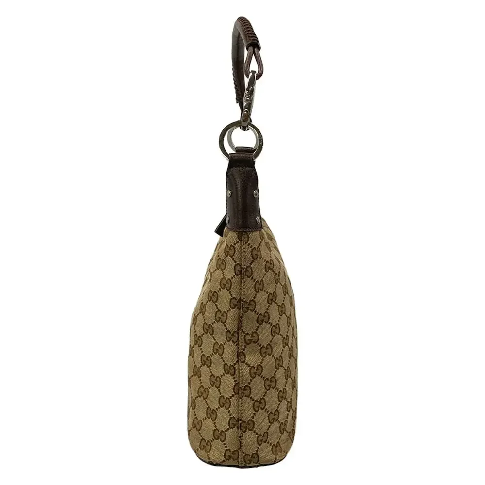 Gucci GG Shoulder Bag 115003 Beige Dark Brown Jacquard Leather